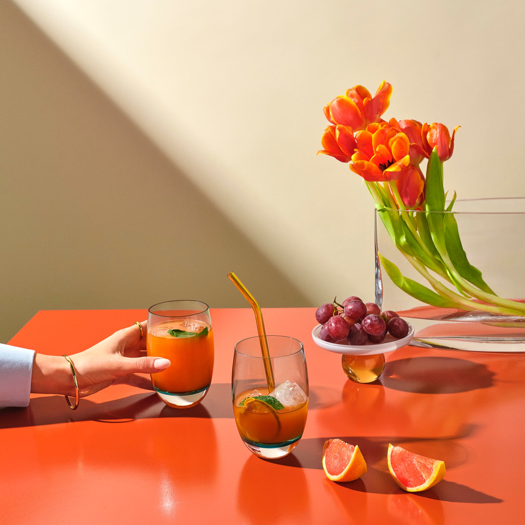 Colored O Set of 4 glasses