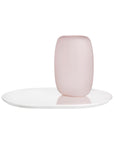 Sweets Vase Opal Pink with Glossy White Base Medium
