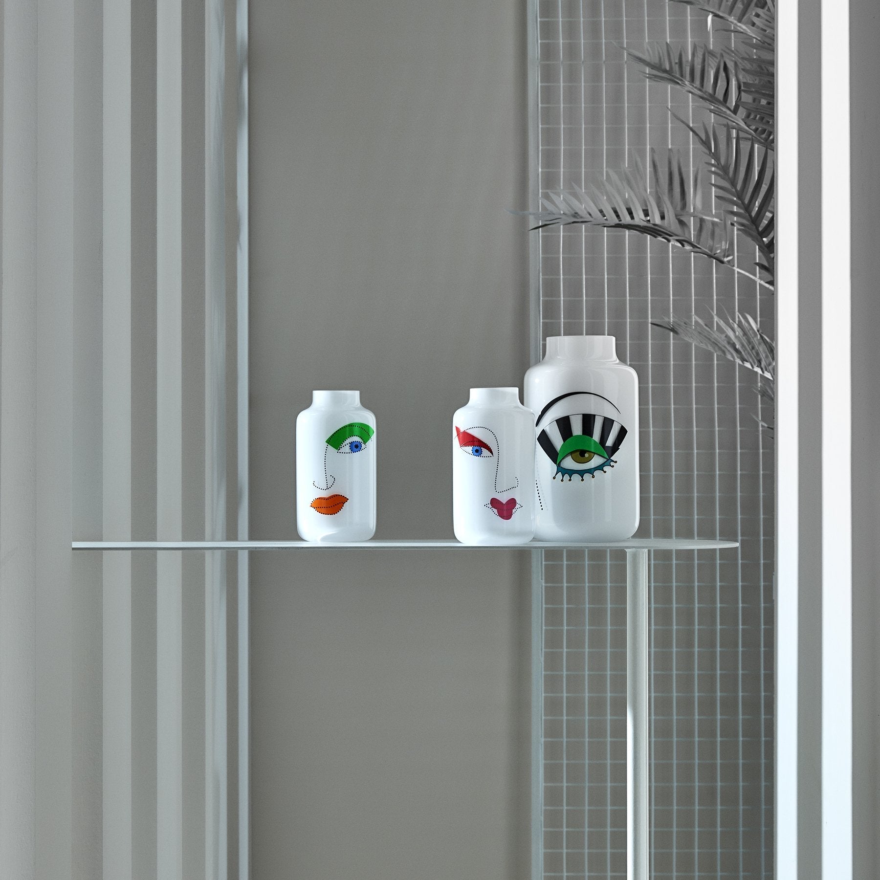 NUDE Mini Magnolia Rock & Pop vases in grey scenery