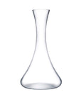 Cone shaped tall wine decanter in lead-free crystal, presented empty on white background