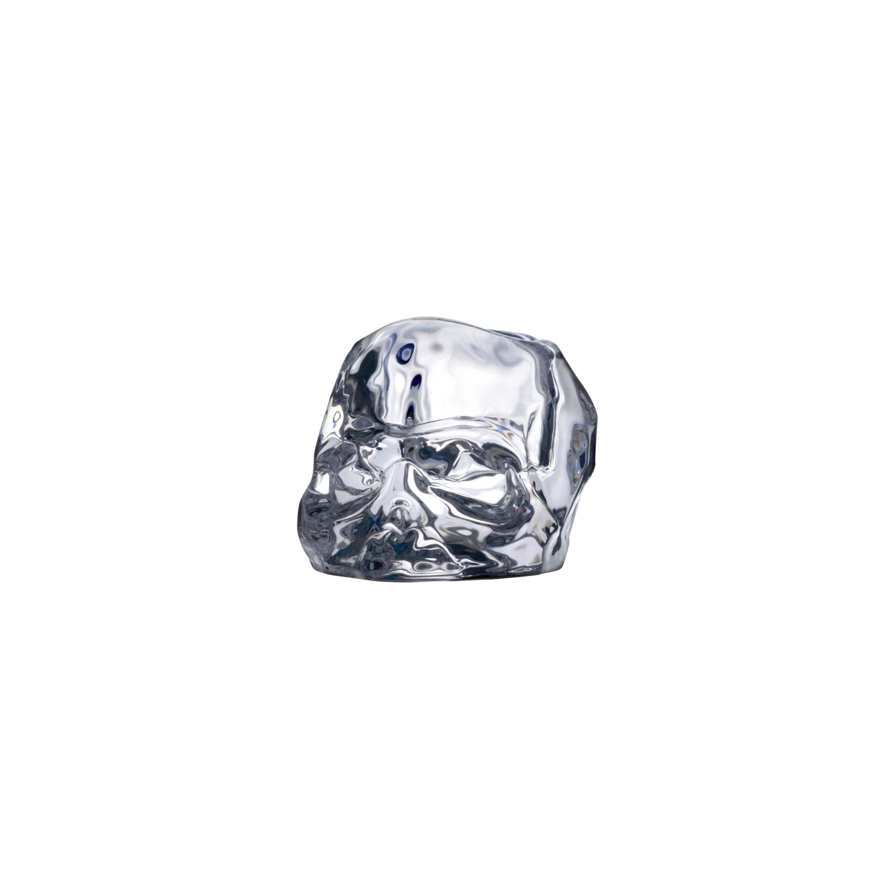 Nude Glass Memento Mori tealight holder empty