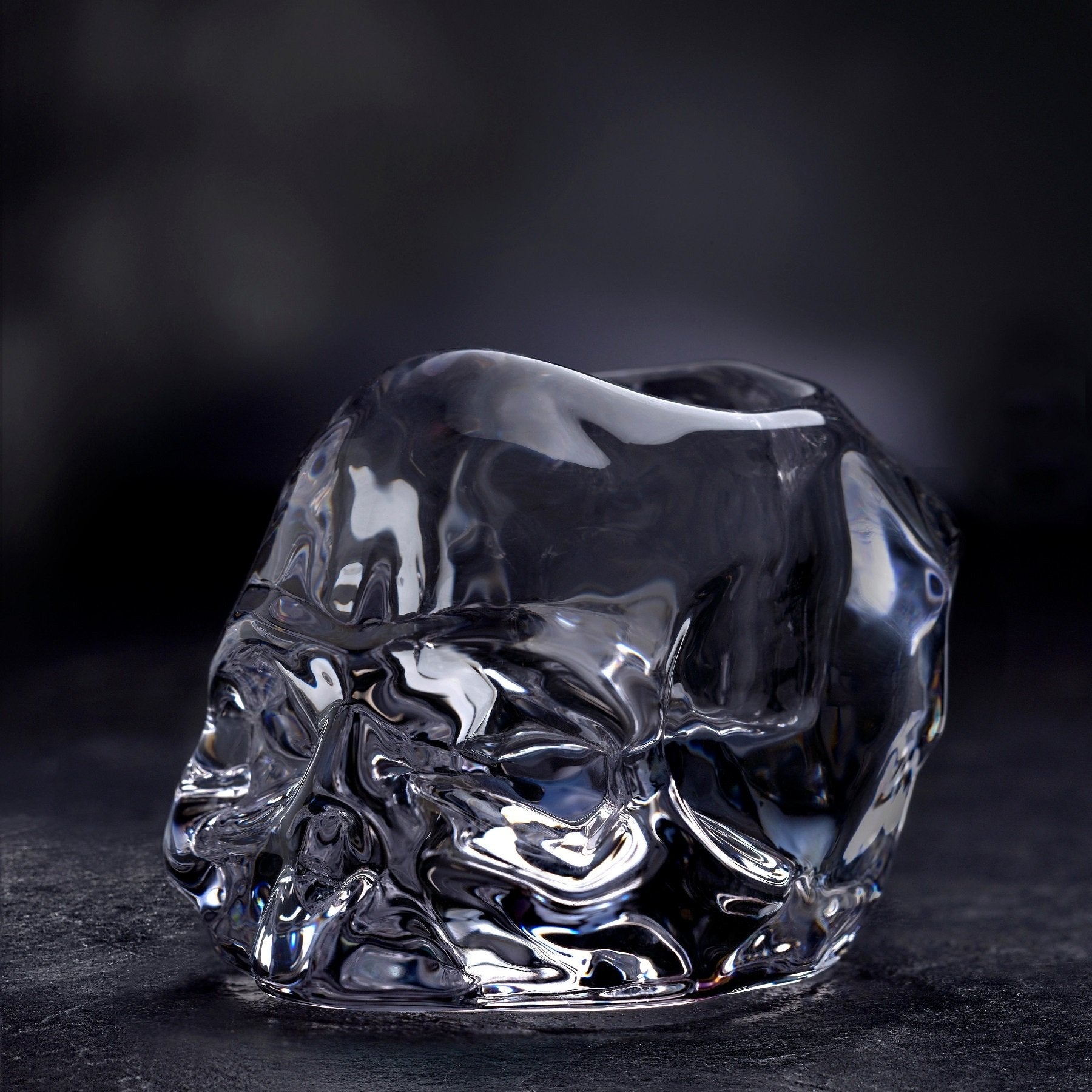 Nude Glass Memento Mori tealight holder lifestyle