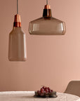Mono Lamp Smoke with Copper Socket Tall