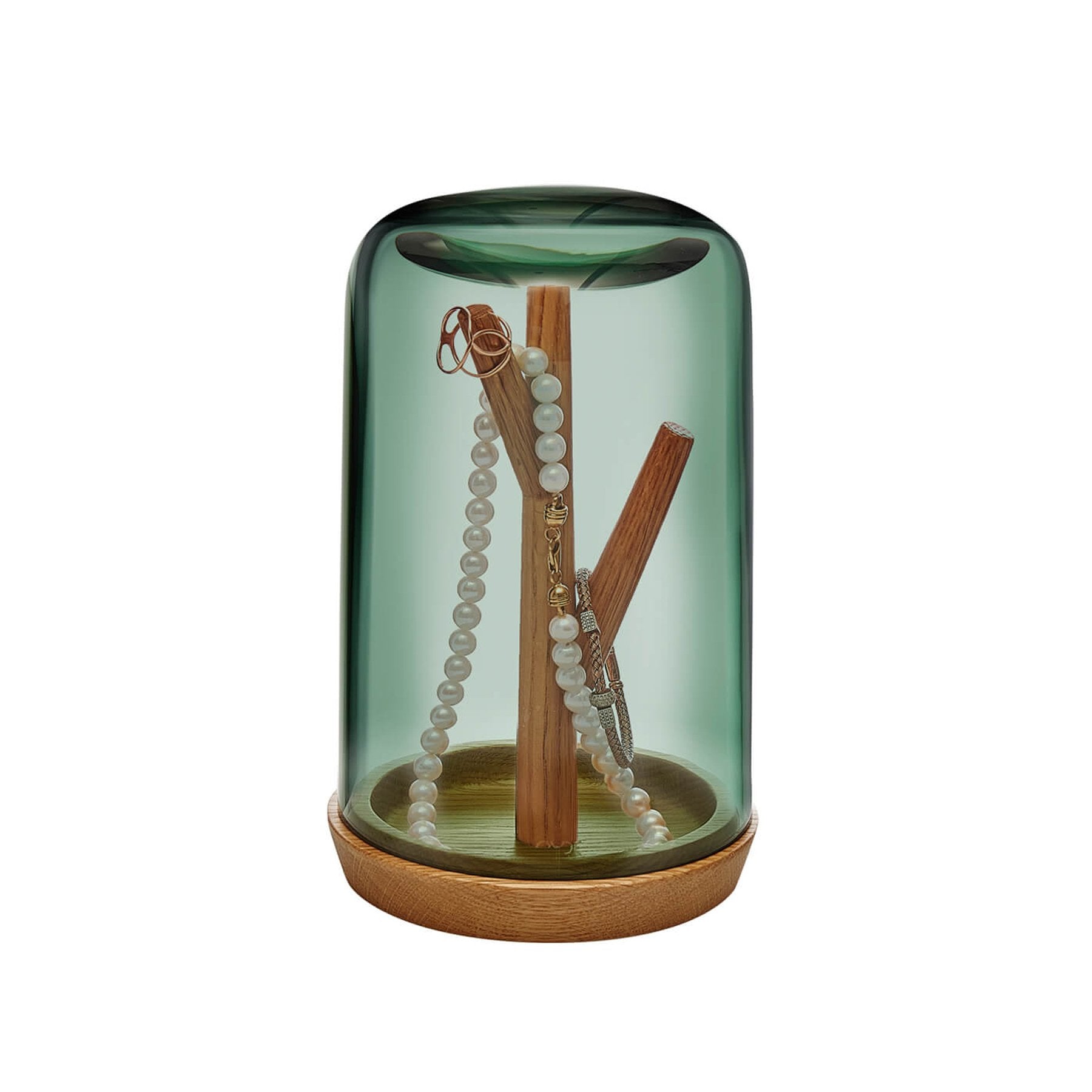 Blossom Jewellery Box with Oak Base