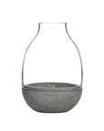 Eden Mini Terrarium Clear with Moulded Concrete Base