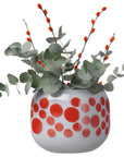 Mono Box Vase Medium Polka Dotted