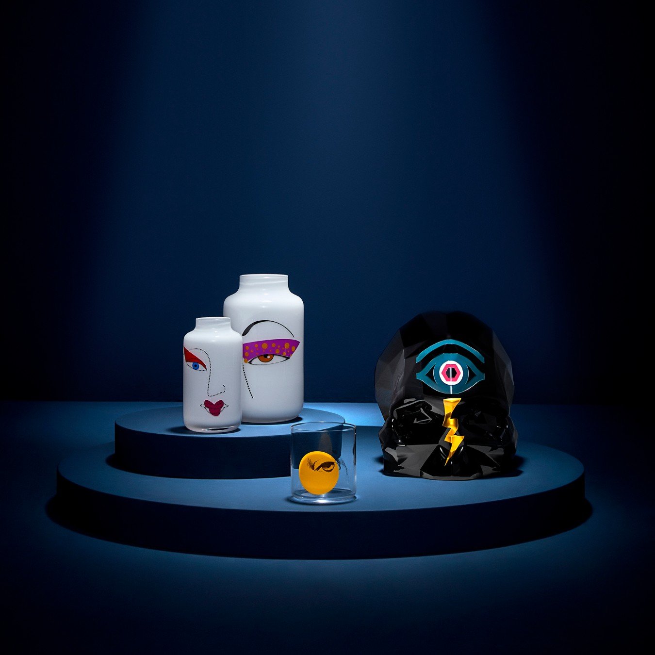 Memento Mori Rock & Pop Faceted Skull Large by Kien