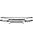 Nude Glass Silhouette Compartment Tray Long in clear lead-free glass