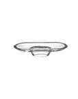 Nude Glass Silhouette Compartment Tray Short in clear lead-free glass