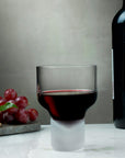 Contour Set of 2 Wine Glasses with Sandblasted Base