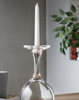 Look Down Candle Holder in Wine Glass Shape