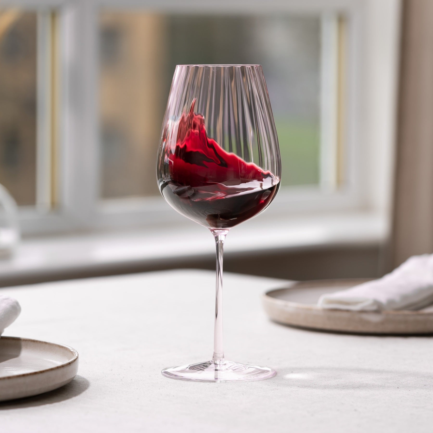 Round Up Dusty Rose Set of 2 Red wine glasses