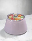 NUDE Bloom candy box in pink leadfree crystal filled with sweets