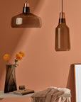 Mono Lamp Smoke with Copper Socket Tall